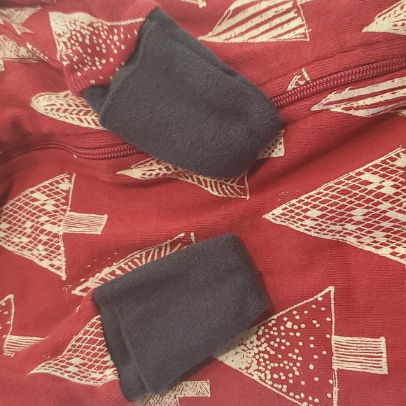 Burt's Bees Baby Zip-up Footie Holiday Pajamas 0-3 Months Newborn - Picture 3 of 6